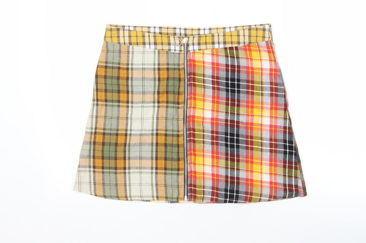 Beyond Retro Women's Multicoloured Plaid Skirt L