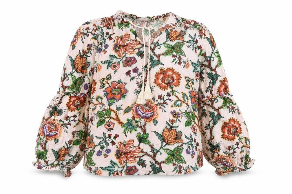 Front view of Marks & Spencer Women's Ivory Floral Blouse, size 8