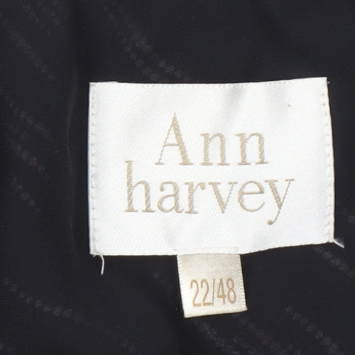 Ann Harvey Women's Black Geometric Long Skirt, Size 22