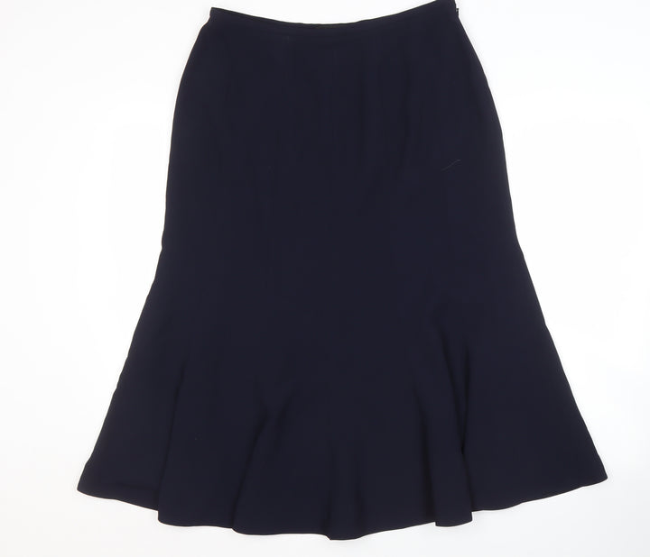 Jacques Vert Women's Blue Polyester Skirt Size 14