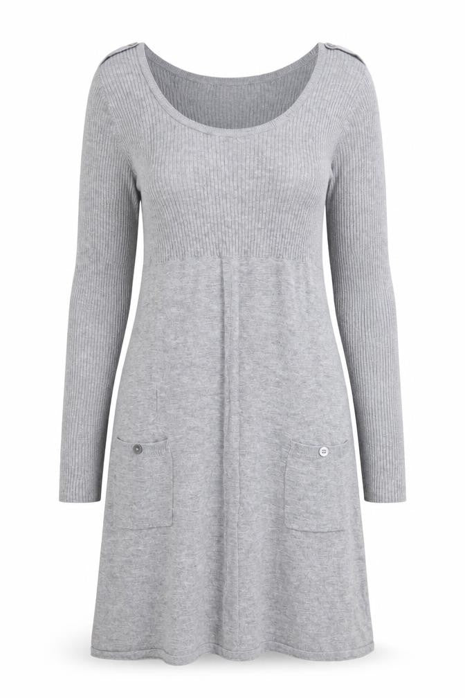 Front view of Wallis Grey Women's Cardigan M Regular Long Sleeve