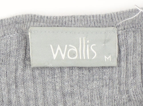 Wallis Grey Women's Cardigan M Regular Long Sleeve