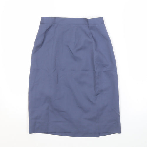 Talbots Women's Blue Wool Pencil Skirt, Size 4
