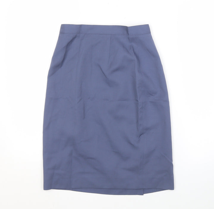 Talbots Women's Blue Wool Pencil Skirt, Size 4