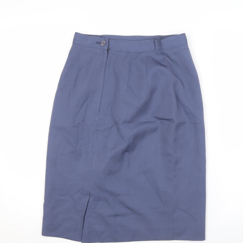 Talbots Women's Blue Wool Pencil Skirt, Size 4