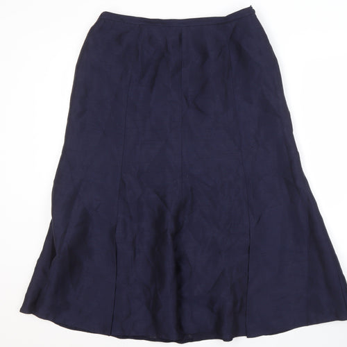 Jacques Vert Women's Blue A-Line Long Skirt Size 14