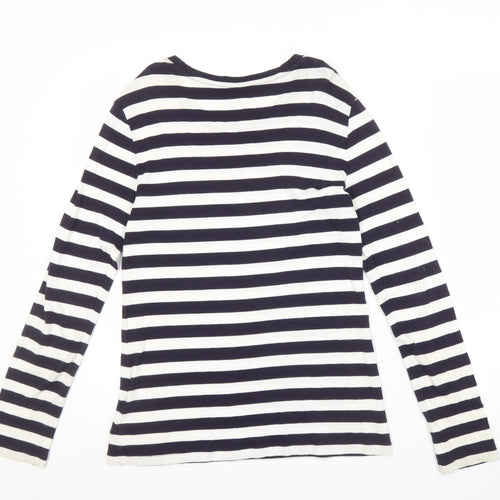 Gap Women's Striped Long Sleeve T-Shirt, M, Black/White