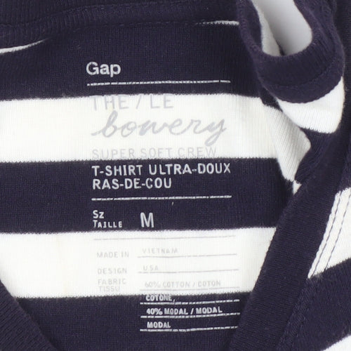 Gap Women's Striped Long Sleeve T-Shirt, M, Black/White