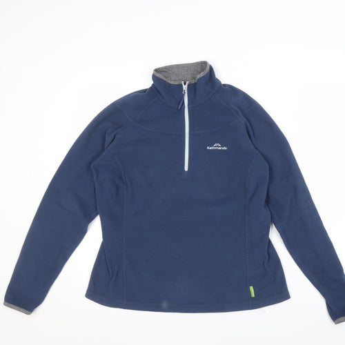 Kathmandu Women's Blue 1/2 Zip Fleece Sweatshirt Size 14