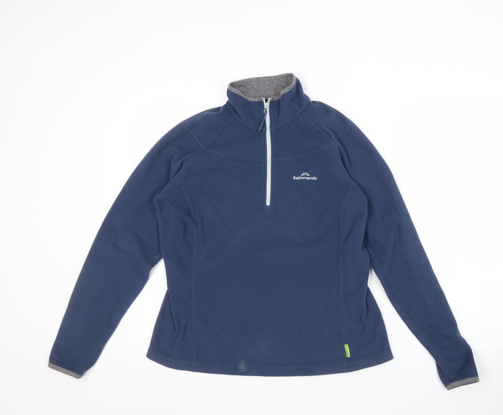 Kathmandu Women's Blue 1/2 Zip Fleece Sweatshirt Size 14