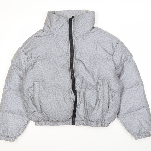Brave Soul Women's Grey Puffer Jacket, Size 14, Winter Essential