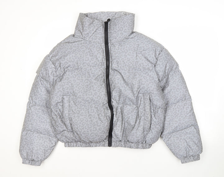 Brave Soul Women's Grey Puffer Jacket, Size 14, Winter Essential