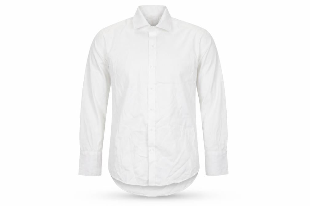 Brook Taverner Men's White Classic Fit Cotton Shirt