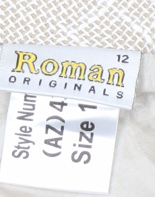 Roman Originals Women's Beige A-Line Skirt Size 12