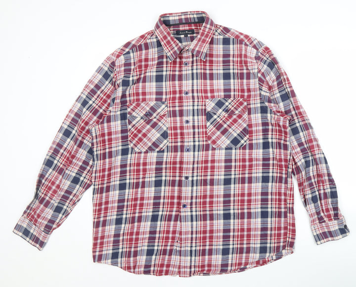 James Pringle Men's Multicoloured Plaid Shirt L