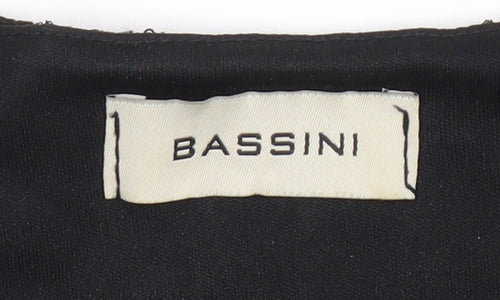 Bassini Women's Black Short Sleeve Top, Size 14