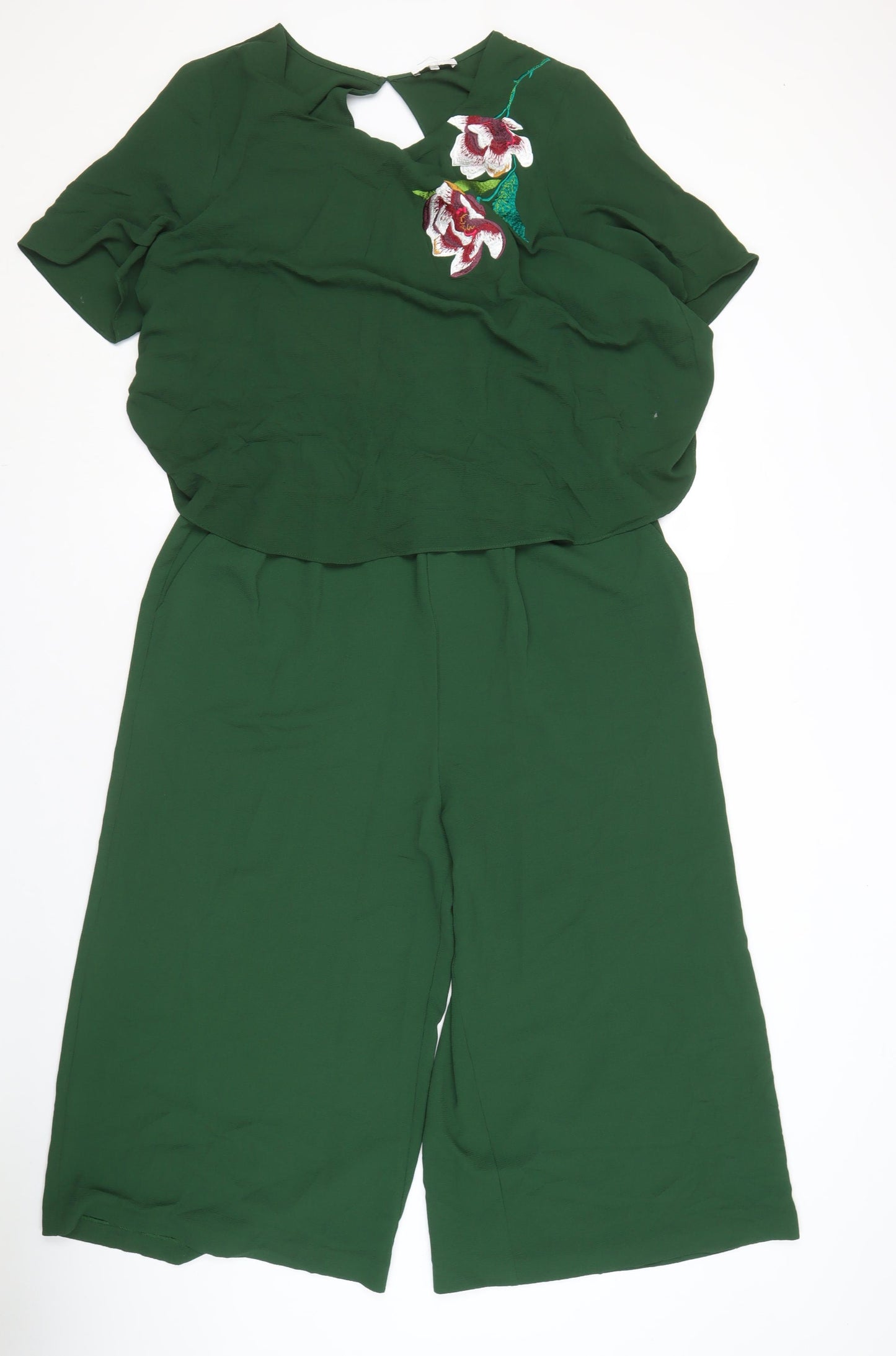 RJR John Rocha Green Floral Women’s Jumpsuit Size 18
