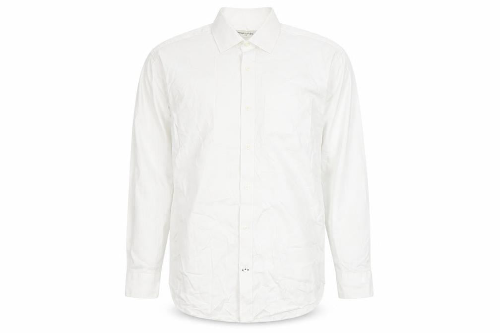 Front view of Banana Republic Men's White XL Button-Up Shirt