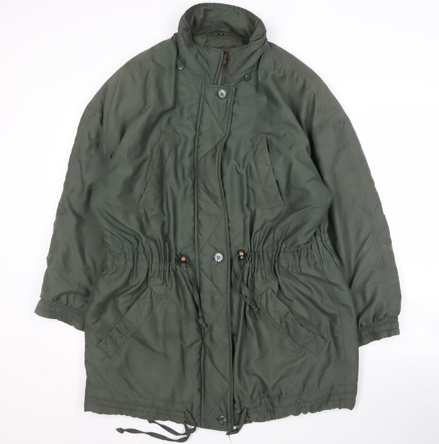 Etam Women's Green Parka Coat Size 14