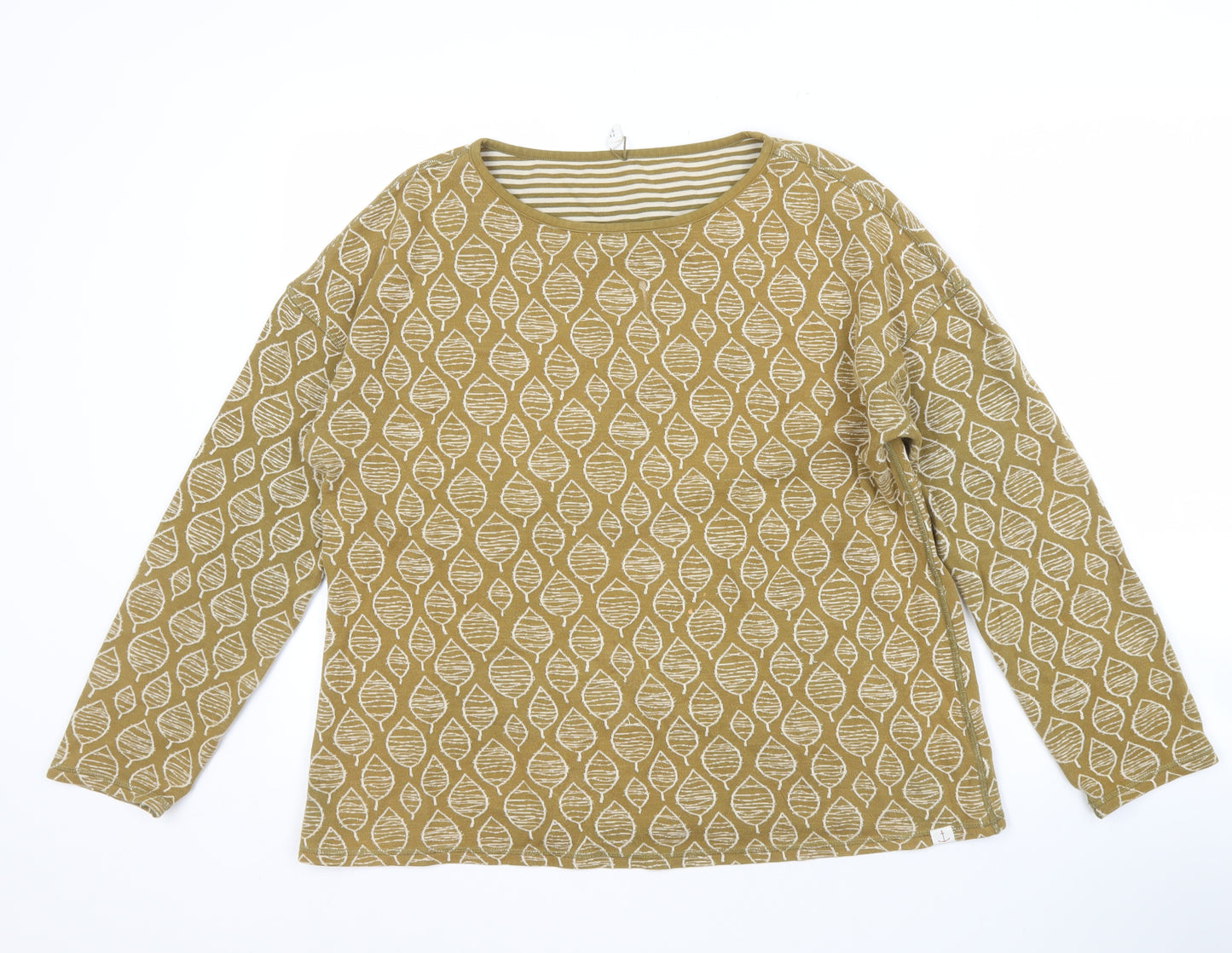 Seasalt Women's Beige Geometric Long Sleeve T-Shirt
