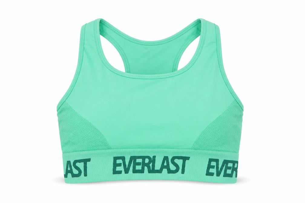 Front view of Everlast Women's Green Sports Bra, size 10