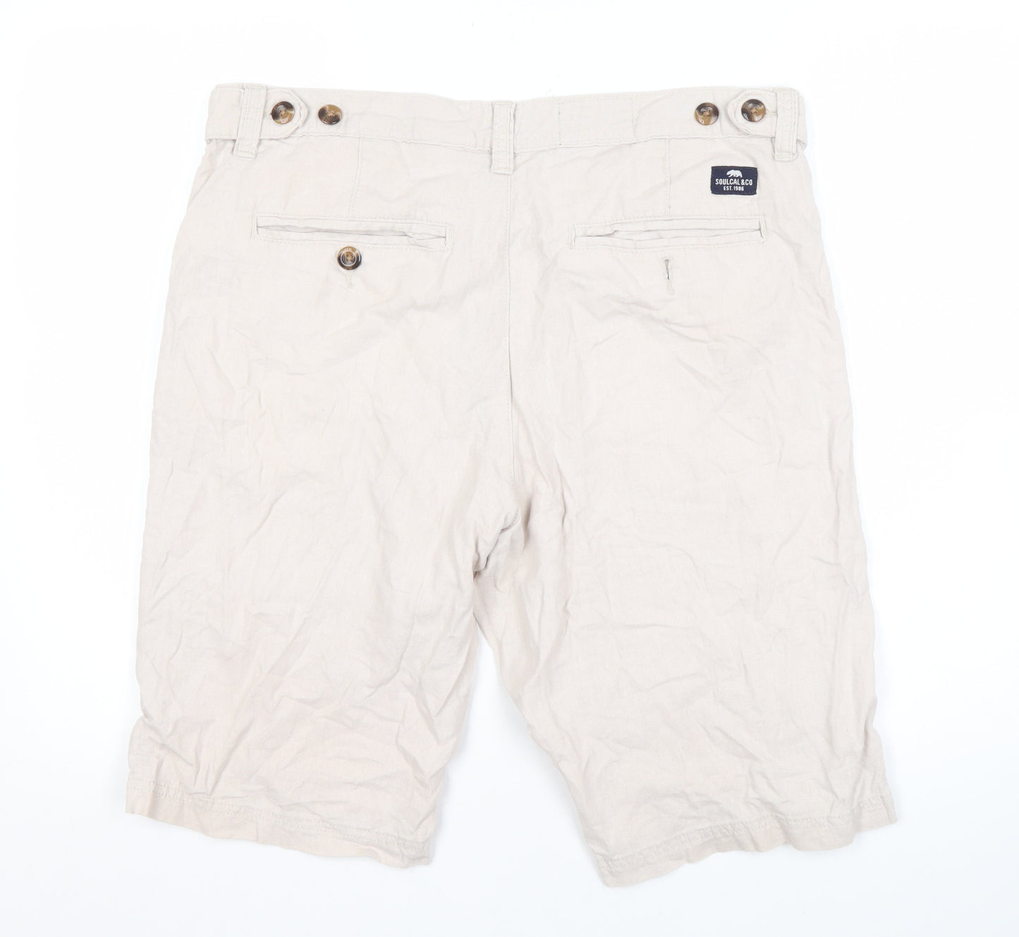 Soulcal & Co Men's Beige Chino Shorts L Casual Wear