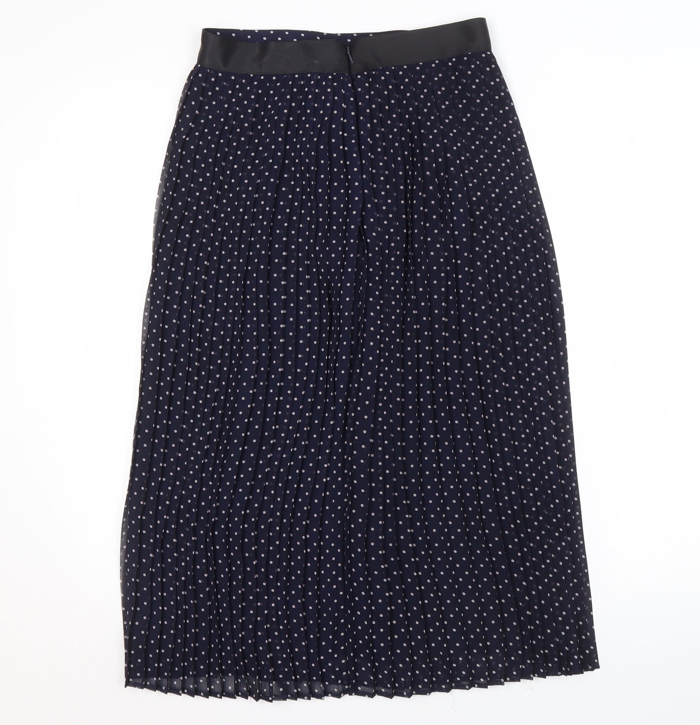 John Lewis Women's Blue Pleated Midi Skirt Size 8