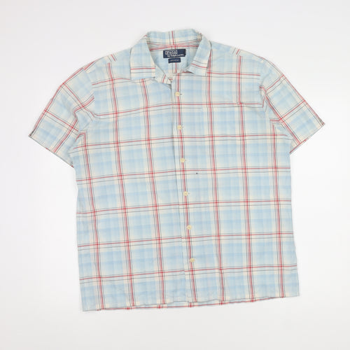 Polo Ralph Lauren Men's Blue Plaid Shirt M