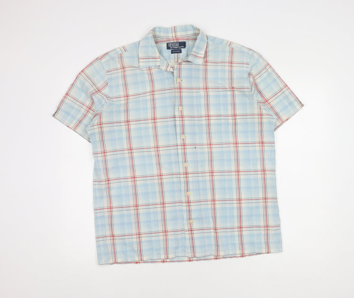 Polo Ralph Lauren Men's Blue Plaid Shirt M