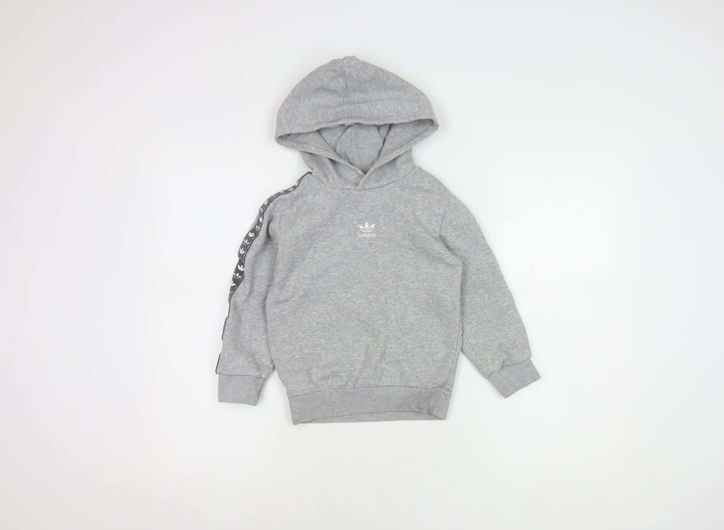 Adidas Boys Grey Hoodie, 5-6 Years, Casual Pullover