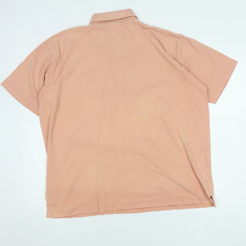 Cotton Traders Men's Pink Polo Shirt XL Short Sleeve