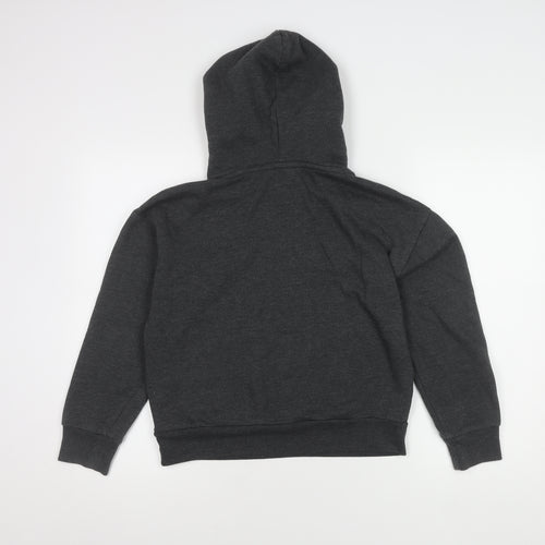 Gap Kids Boys Grey Pullover Hoodie L 10-11Y Logo Fleece