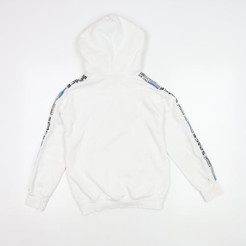 H&M Boys White NASA Hoodie 9-10 Years Pullover