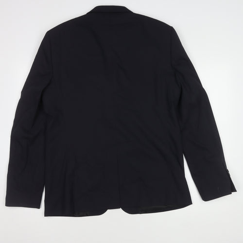 Zara Men's Blue Suit Jacket 44 Regular Fit Formal