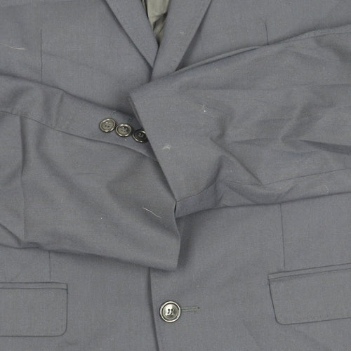 Zara Men's Blue Suit Jacket 44 Regular Fit Formal