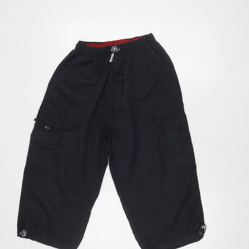 Duke Unisex Black Cargo Shorts M Relaxed Fit