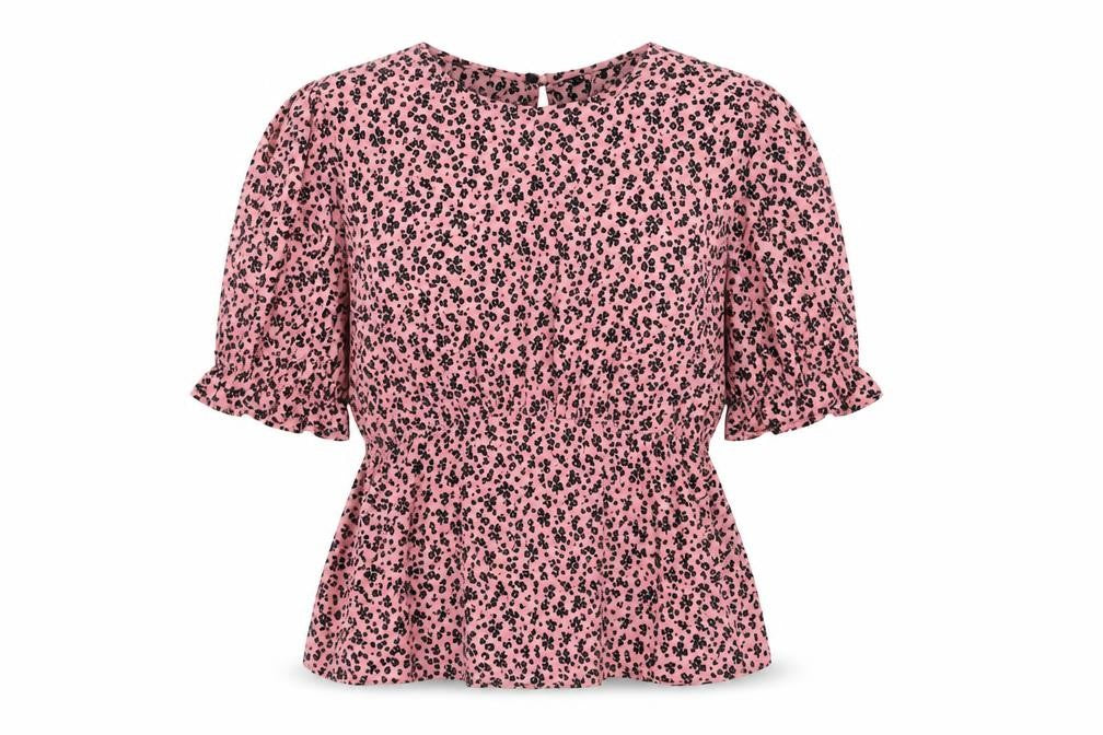 Front view of New Look Women's Pink Floral Top UK 14