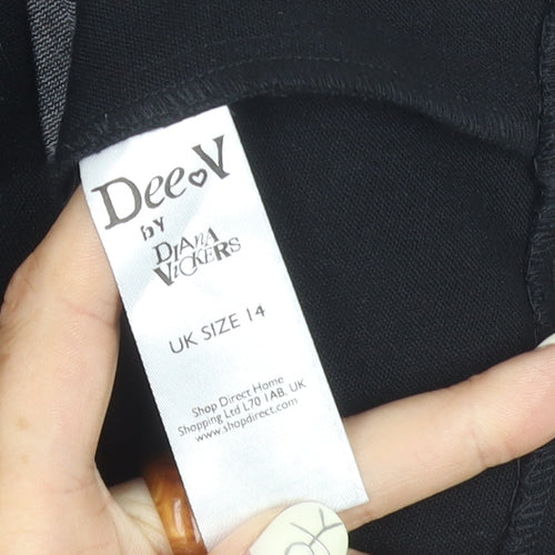 Dee V by Diana Vickers Black Bodycon Dress Size 14