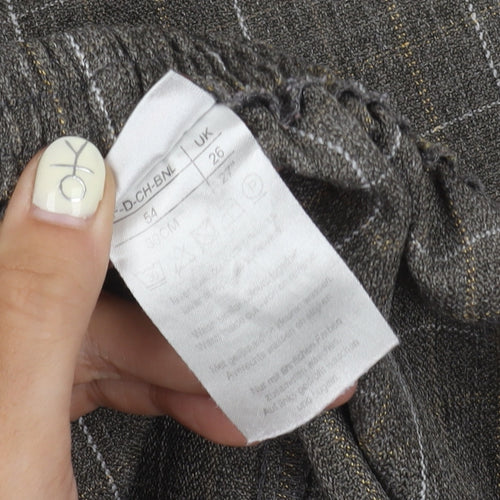 Damart Women's Grey Check Trousers, Size 26 - Casual Style