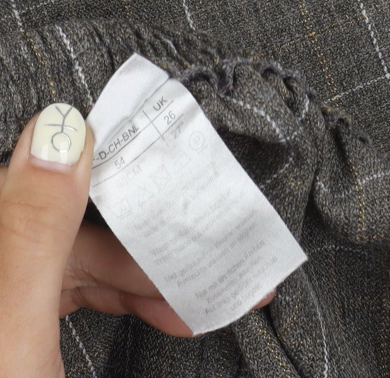 Damart Women's Grey Check Trousers, Size 26 - Casual Style