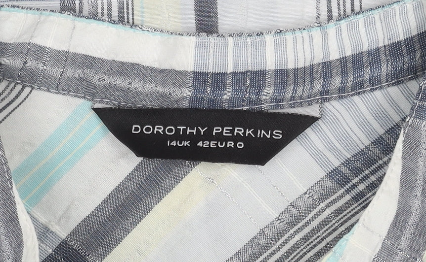 Dorothy Perkins Women's Multicoloured Size 14 Plaid Blouse
