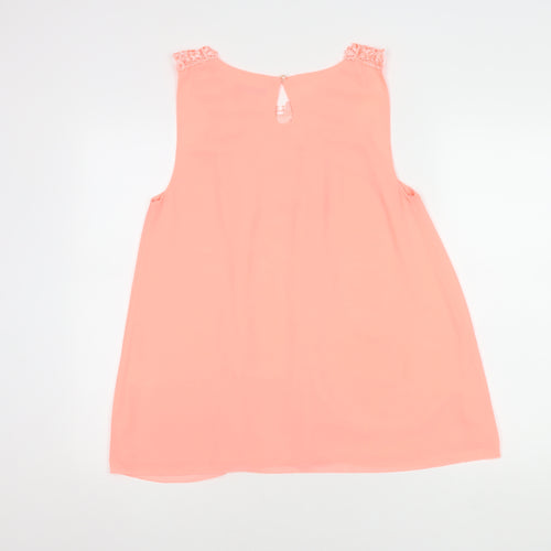 Quiz Women's Pink Lace Blouse, Size 16, Sleeveless