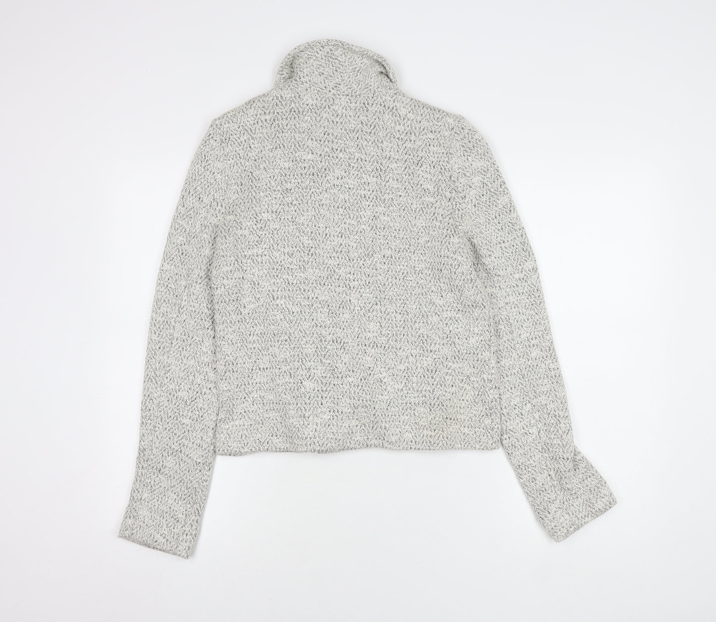 Miss Selfridge Women's Grey Cropped Motorcycle Jacket