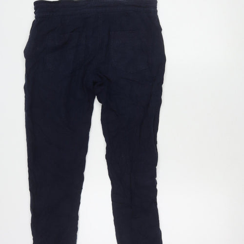 Next Women's Blue Linen Trousers Size 10