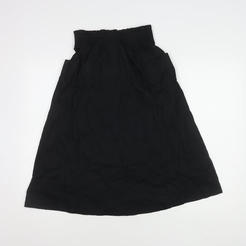 Monki Women's Black A-Line Skirt Cotton 2XS