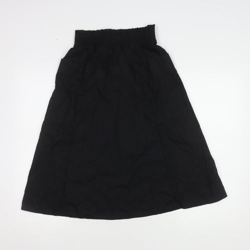 Monki Women's Black A-Line Skirt Cotton 2XS