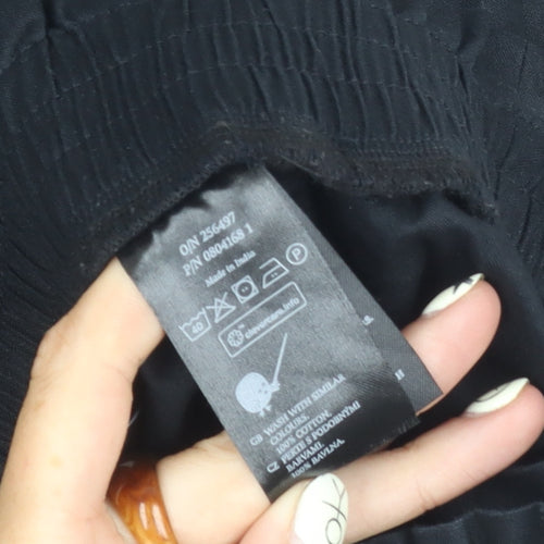Monki Women's Black A-Line Skirt Cotton 2XS
