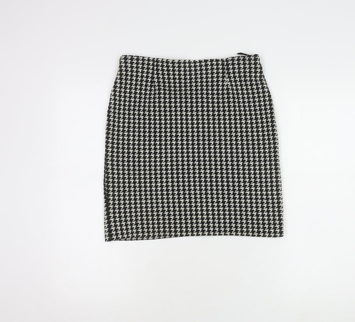 style Report Women's Black Check Pencil Skirt Size 12