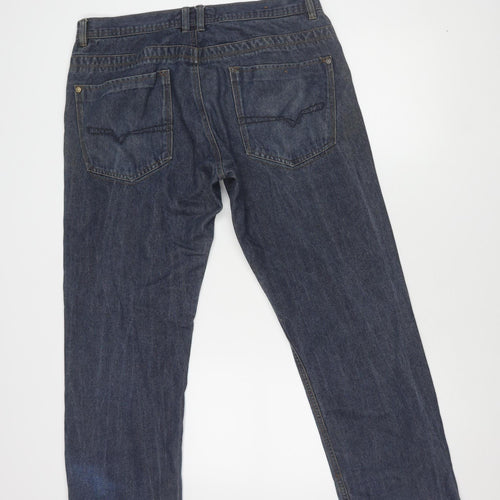 Blue Inc Men's Blue Denim Trousers, Size 36R