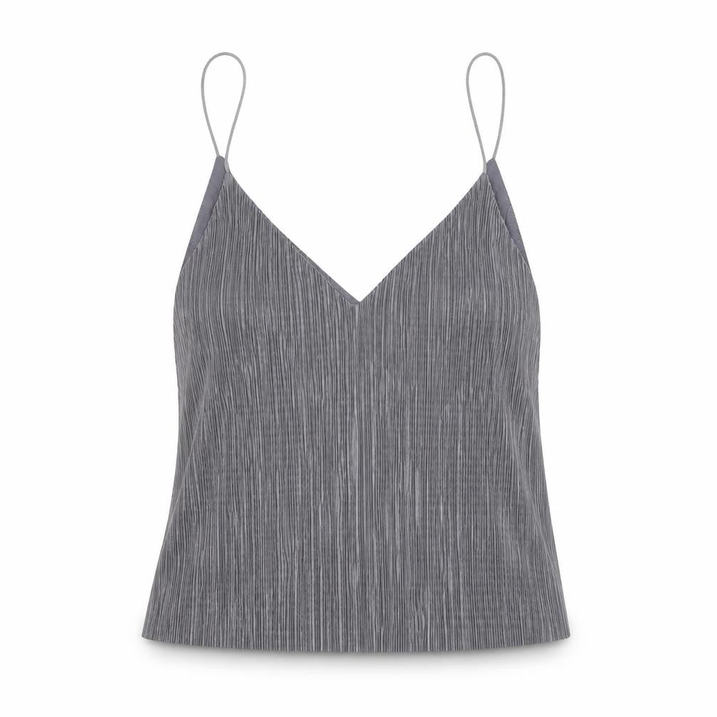 Front view of Light Before Dark Women's Grey Camisole Tank Top, size S